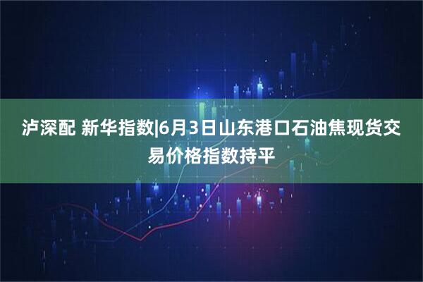 泸深配 新华指数|6月3日山东港口石油焦现货交易价格指数持平