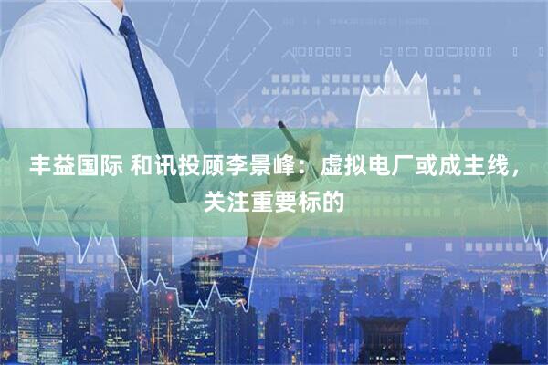 丰益国际 和讯投顾李景峰：虚拟电厂或成主线，关注重要标的